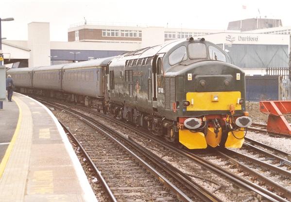 No. 37411 making a pleasing sight at Dartford